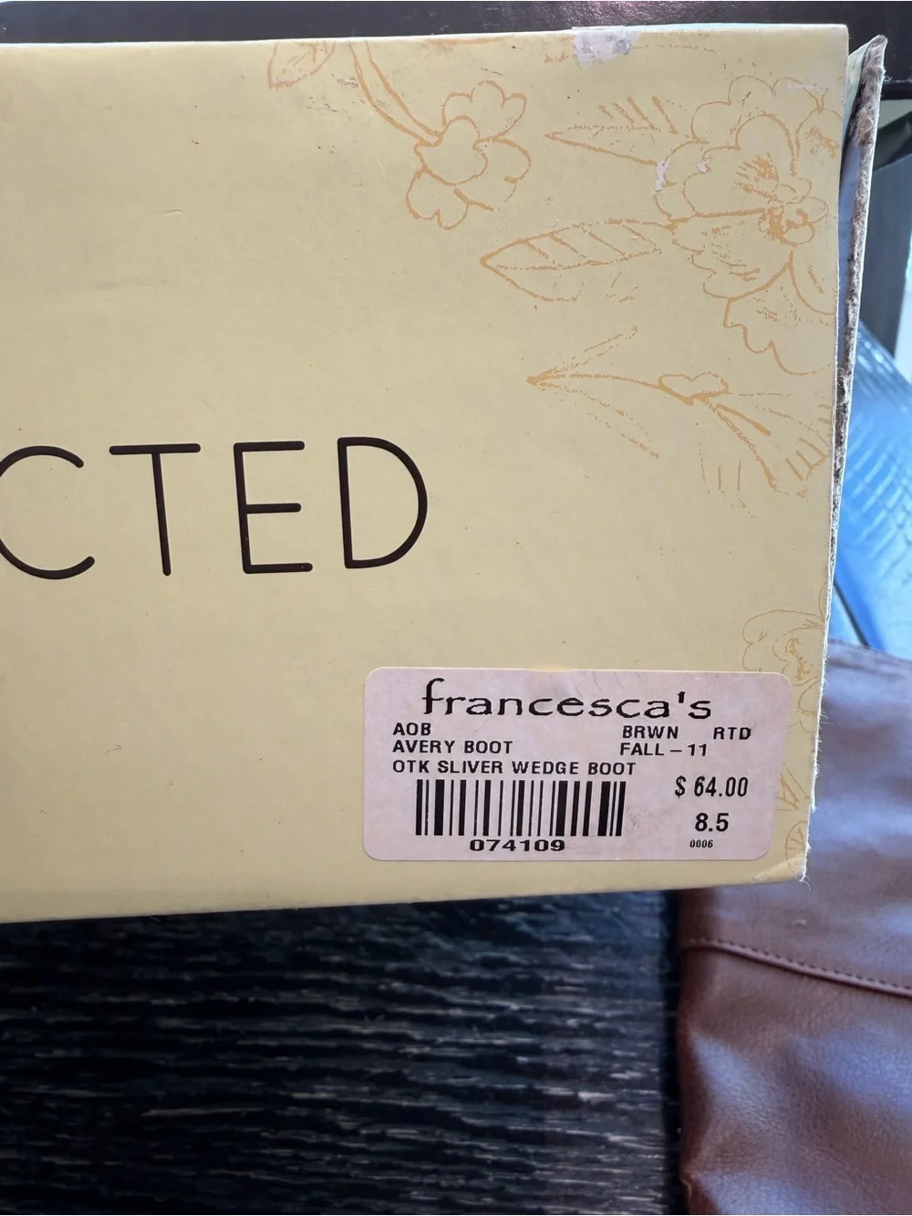 Francesca's Collections Brown Over-the-Knee Faux Leather Boots